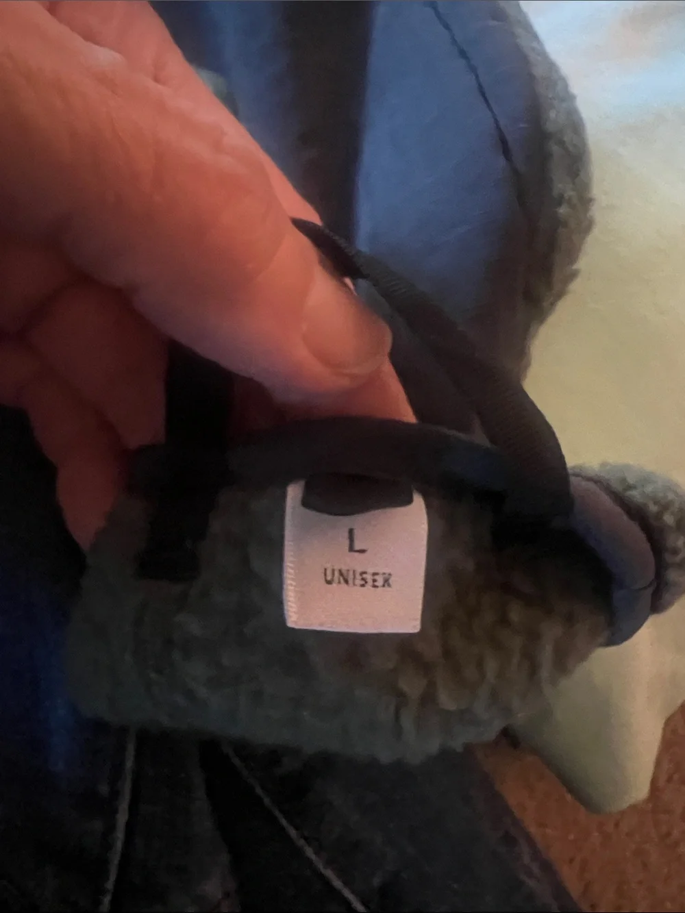 The North Face dark green fleece mittens